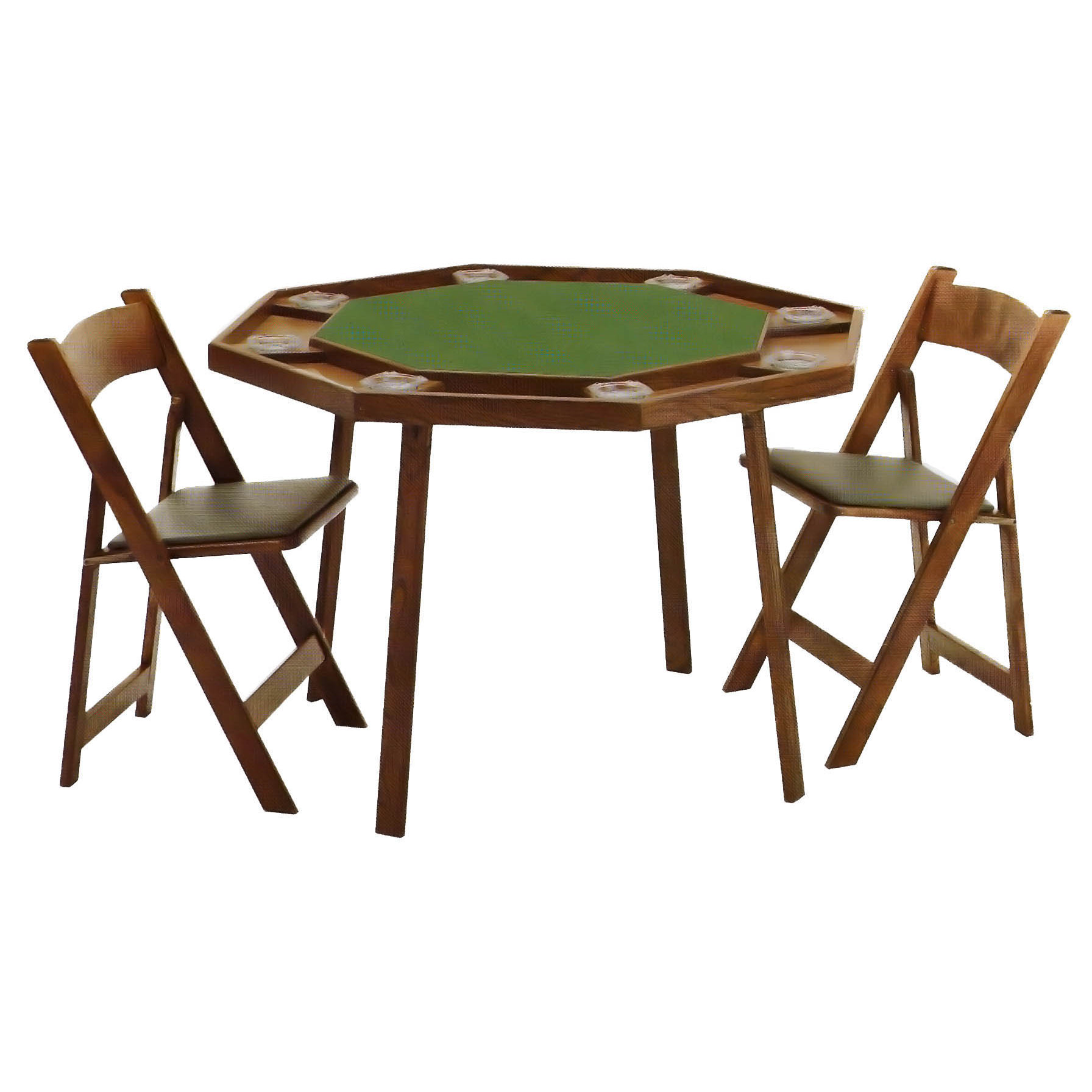 Kestell Furniture 46" Oak Compact Folding Poker Table Set & Reviews